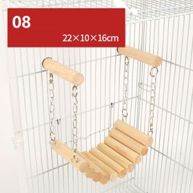 Hamster Natural Wooden Fence Landscaping Platform Swing Toy (Option: 08style)