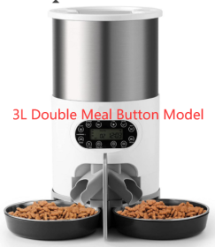 Automatic chqiue pet feeder (Option: 3L Double Meal Button Model-AU)