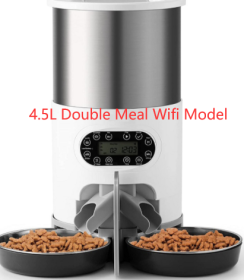 Automatic chqiue pet feeder (Option: 4.5L Double Meal Wifi Model-AU)