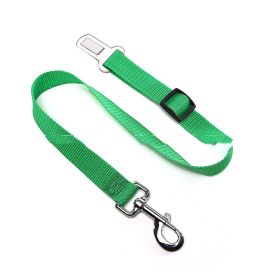 Retractable Pet Car Safety Belt Traction Rope (Option: Green-2.5x70cm)