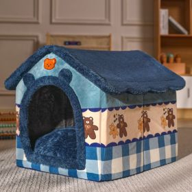 All Season Universal Removable And Washable Warm Pet Products In Winter (Option: Blue bear-S)