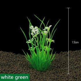 Fish Tank Decoration Simulation Water Plant Aquarium Landscaping Plastic (Option: White-1pcs)