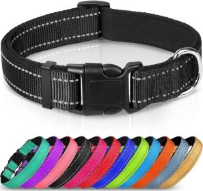 Adjustable Reflective Nylon Webbing Dog Collar (Option: Pink-XS)