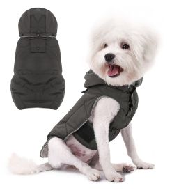 Dog Cotton Water Repellent Vest Pet (Option: Gray-S)