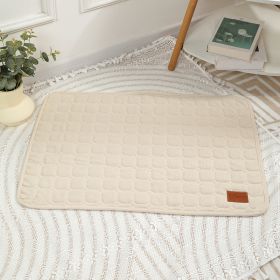 Autumn And Winter Pet Mat Cat For Common Dogs Thick And Comfortable Pet Products (Option: Waffle Pet Pad White-40x30cm)