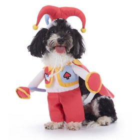 Pet Supplies Universal Clothes Bat (Option: PF97 Red Peach Clown-S)