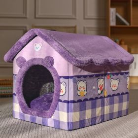 All Season Universal Removable And Washable Warm Pet Products In Winter (Option: Purple-S)