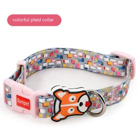 Latex Neck Protection Dog Collar Bite-proof Protector Medium Large Dog Collar Pet Collar (Option: Color Plaid Collar-S)