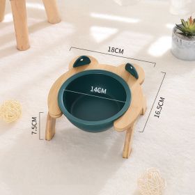 Cervical Spine Tilt Ceramic Cat Basin (Option: Green-Single bowl)