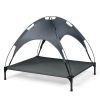 Portable Elevated Outdoor Pet Bed with Removable Canopy Shade