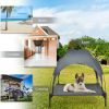 Portable Elevated Outdoor Pet Bed with Removable Canopy Shade