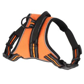 Pet Harness Medium To Large Dogs Dog (Option: Orange-XL)