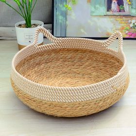 Cat Nest Summer Cool Rattan Cat Scratch Board (Option: 01-L)