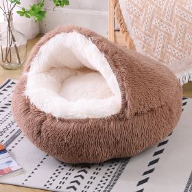 Waterproof Dog Kennel Warm Room Semi Enclosed (Option: Light Coffee Color-40cm)