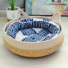 Cat Nest Summer Cool Rattan Cat Scratch Board (Option: 03-L)