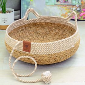 Cat Nest Summer Cool Rattan Cat Scratch Board (Option: 11-L)