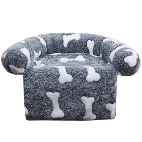 Pet Supplies Plush Kennel Sofa Blanket (Option: Gray Bone-60x80cm780G)